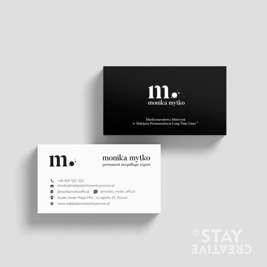 projekt wizytówki Monika Mytko