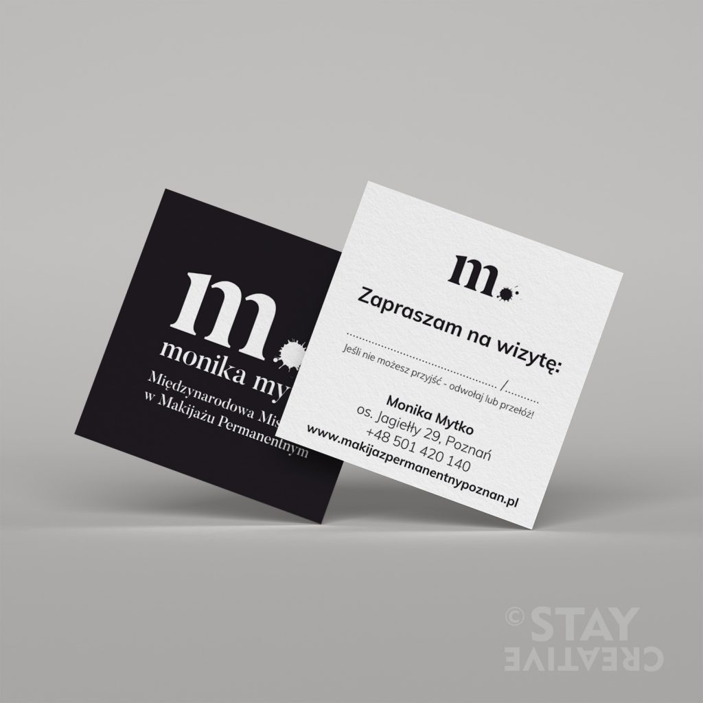 projekt wizytówki Poznań Monika Mytko wizytownik umawianie wizyt