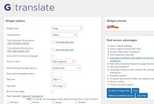 tłumaczenie strony na wordpressie wtyczką Gtranslate plugin