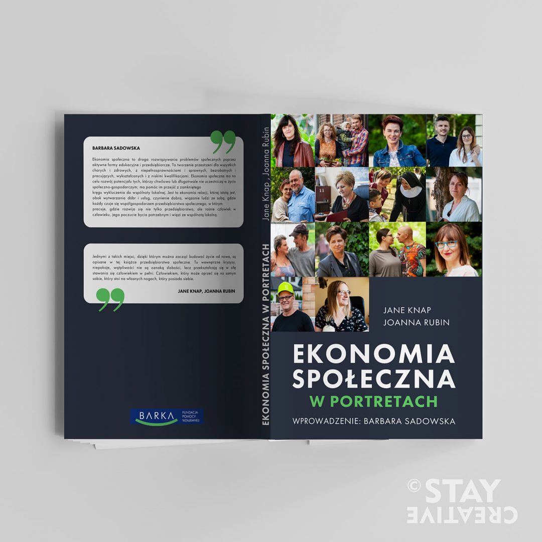 projekt okładki książki ekonomia społeczna w portretach